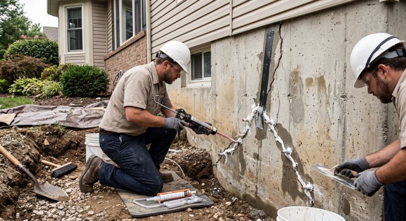 Cracked Foundation Repair in Bryans Road, MD