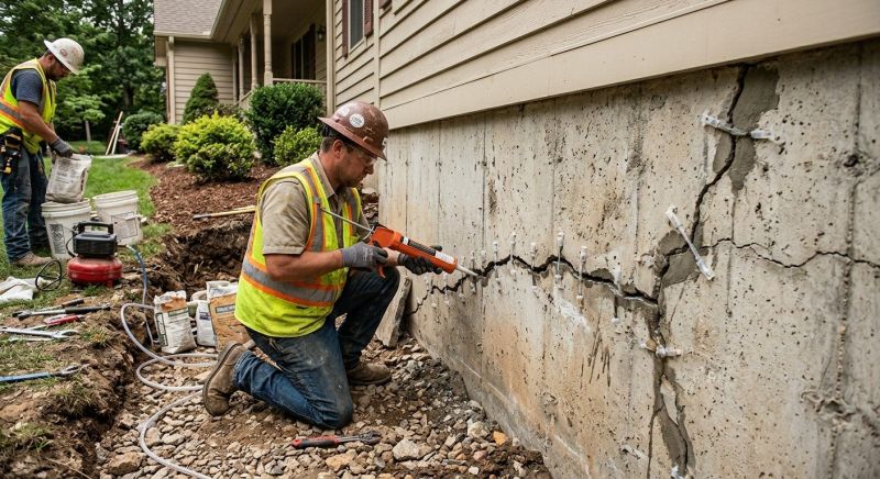 Cracked Foundation Repair in Burke, VA