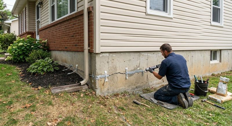 Cracked Foundation Repair in La Plata, MD