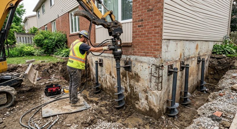 Helical Piers Installation in Alexandria, VA