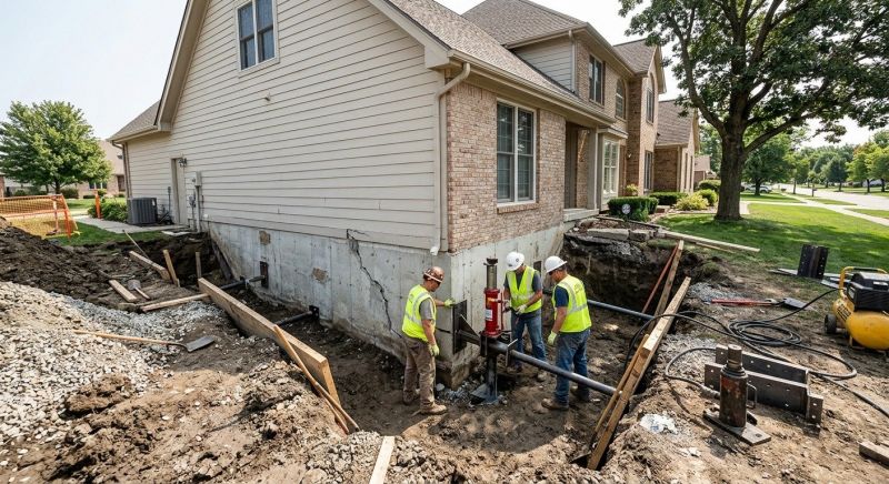 Sinking Foundation Repair in Centreville, VA