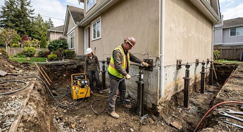 Sinking Foundation Repair in Centreville, VA